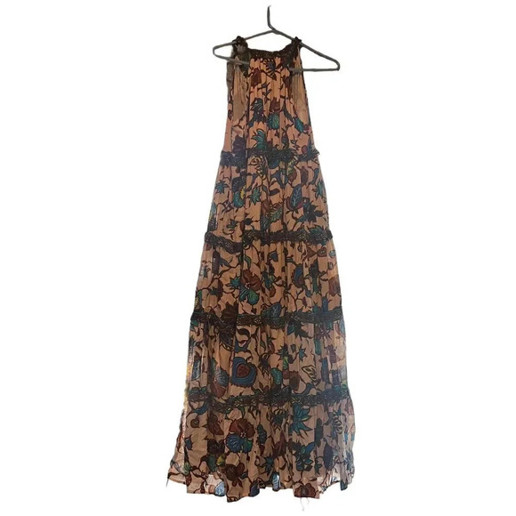 NWT Anthropologie Love The Label Boho Printed Maxi Dress Size Small - Picture 8 of 8